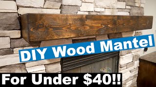 DIY Rustic One Piece Look Wood Mantel [upl. by Marga]