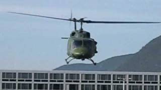 Huey Helicopter LOW Pass on Takeoff [upl. by Soneson904]