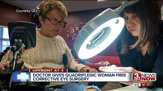 Doctors give woman quadriplegic free corrective eye surgery [upl. by Ravid]