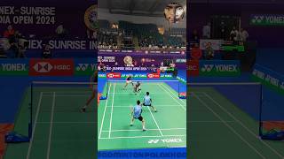 SatwikChirag winning an insane Rally🤯🔥🔥badminton badmintondoubles satwiksairajrankireddyshorts [upl. by Letti806]