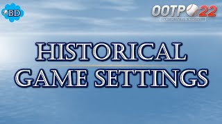 Recommended settings for OOTP historical saves [upl. by Farley]