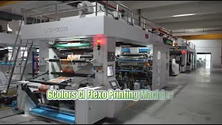 Economic Hot Selling 6 Colors CI Flexo Printing Machine suitable for PE BOPP PET OPP [upl. by Sucramat]