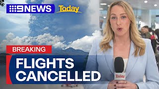 Virgin has cancelled all flights in and out of Denpasar amid volcanic eruption  9 News Australia [upl. by Aeslek]