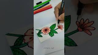 Colorful flower bookmarkfloral bookmarkbookmark tutorialart bookmark tutorial [upl. by Ralip]