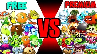 PvZ 2 Challenge  Free Vs Premium Plants Vs Team Frozen Zombies  Who Will Win [upl. by Chick715]