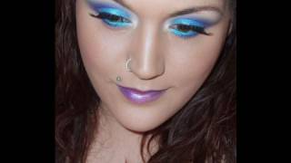 purple and blue makeup tutorial [upl. by Fanchet]