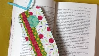 Scrappy Fabric Bookmark Scan N Cut Tutorial [upl. by Imelida]