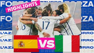 Highlights SpagnaItalia 23  Femminile  UEFA Women’s Nations League [upl. by Philbin]