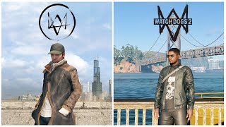 Watch Dogs vs Watch Dogs 2  Physics and Details Comparison [upl. by Cazzie]