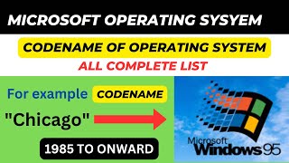 Microsoft windows codenameswindows codenamesCodename for osExplaining Every Windows Codename [upl. by Oicatsana]