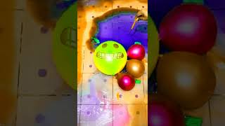 🛑🟡water colorful balloon Yellow Green Pink HBD Balloons amp mini balloons popping [upl. by Kunkle553]