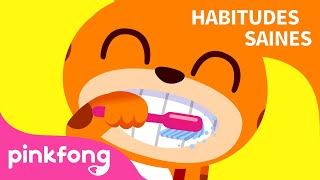 L’Heure de Brosser Tes Dents  Chansons des Habitudes Saines  Pinkfong  Chansons pour Enfants [upl. by Swee]