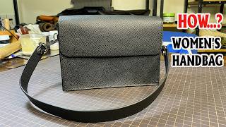 Quick and easy DIY leather handbag tutorial for beginnersLeather Craft Tutorial [upl. by Catharine]