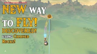 NEW Way to Fly DISCOVERED using Chained Rocks ENDLESS GAMEPLAY in Zelda Breath of the Wild Magnesis [upl. by Ahsille784]