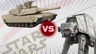 ATAT vs M1A2 Abrams Tanks x5  USA vs Star Wars Who Would Win [upl. by Yeroc]