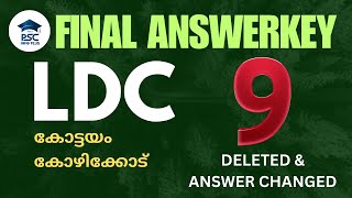 LDC KOTTAYAM KOZHIKODE  FINAL ANSWER KEY  LDC 2024  KERALA PSC [upl. by Einama]