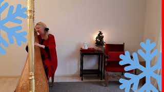 Harpist Regina Ederveen plays O Holy Night Minuit Chretiens Cantique de Noel [upl. by Yehus]