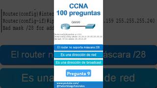 CCNA 100 preguntas  Pregunta 9  cisco ccna networking ciscocertification [upl. by Nosimaj]