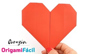 Cómo hacer un CORAZÓN de papel  Origami Fácil [upl. by Holli]