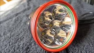 6T6 CREE XML T6 LED BICYCLE FRONT LIGHT REVIEW [upl. by Suter]