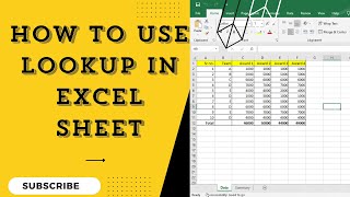 How To Use Lookup In Excel Sheet [upl. by Decima335]