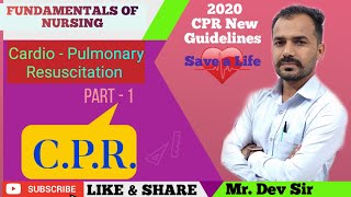 CardioPulmonary Resuscitation 1  Fundamental of nursing class by Dev Sir  Study help and health [upl. by Ahsiekat]