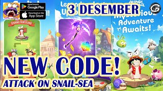 NEW CODE Attack On SnailSea GIftcode amp How to Redeem Code 3 Desember  Mobile Game AndroidIOS [upl. by Tichon718]