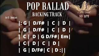 Backing Track Pop Ballad in G Ionian [upl. by Robson957]