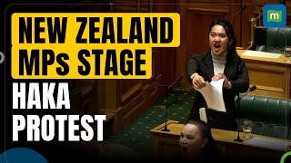 Maori MPs Disrupt New Zealand Parliament with Haka Protest Against Controversial Bill  N18G [upl. by Stearns]