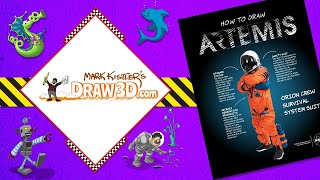 How to Draw Artemis  Episode 3  Orion Crew Survival System Suit [upl. by Ettennaj]