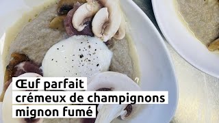 Œuf parfait crémeux de champignons mignon fumé [upl. by Charis]