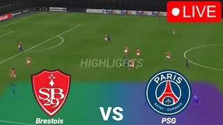 🔴Stade Brestois vs PSG LIVE  Ligue 1 202324 All Goals amp Highlights  Gameplay [upl. by Leyla]