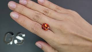 Dark Orange Oval Cut Spessartite 866 Carats 7590 [upl. by Repsac318]