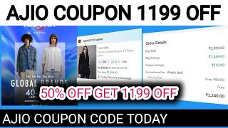 ajio coupon 1199 off  ajio coupon code today  ajio mania sale [upl. by Jarrett]