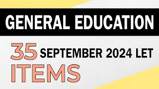 Gen Ed  SEPTEMBER 2024 LET [upl. by Notgnimer567]