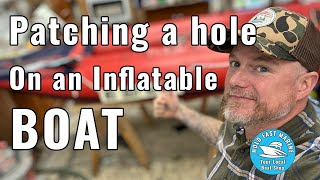 How to  Repair an inflatable boat  Hypalon or PVC [upl. by Jaunita426]