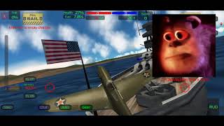 Landing Planes On Battleship And Destroyer  Gunship Sequel WW2 [upl. by Sudaorb]