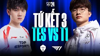 TES vs T1 BO5  CKTG 2024  Tứ Kết 3  19102024 [upl. by Orgalim]