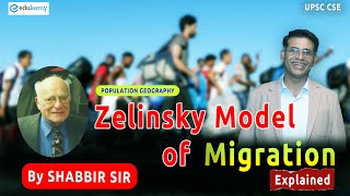 Zelinskys Migration Transition Model Explained  Shabbir Sir  Edukemy IAS geographyoptional ias [upl. by Ellinnet]