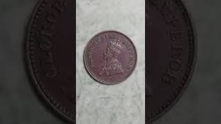 1936 Half Pice coin India coin naturally toned British India coin [upl. by Anneuq]