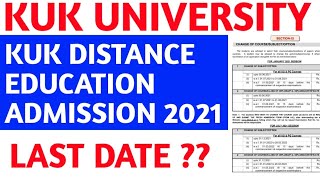 kuk distance admission 2021  kuk distance admission last date  kuk addmission 2021  kuk news [upl. by Archaimbaud]