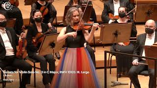 Hilary Hahn performs Largo from Bachs Sonata for Violin Solo No 3 [upl. by Anauqahc867]