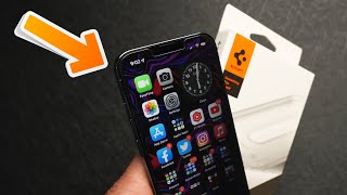 iPhone 13 Pro Spigen Privacy Tempered Glass Screen Protector Review HIDE THAT SCREEN [upl. by Deloris]