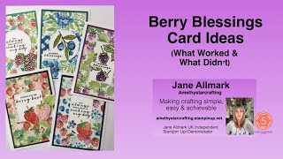 How to make 5 cards using Berry Blessings SaleABration stamp set amp dsppatterned paper [upl. by Seuqramed]