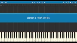 Jackson 5 Rockin Robin Midi Piano Synthesia [upl. by Bree]