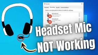 Headset Mic Not working in Windows 10  Microphone not Working [upl. by Karalee]