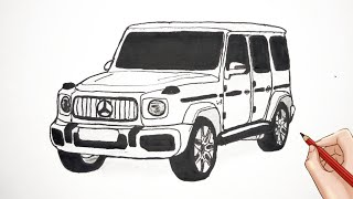 Mercedes GWagon Drawing tutorial [upl. by Peterson873]