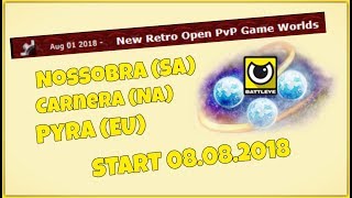 Tibia New Retro Open PvP Game Worlds  Start 08082018 [upl. by Ocirderf317]