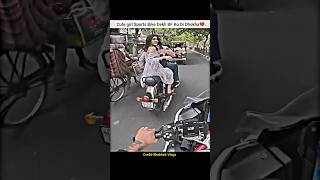 Cute girl Want A Ride with my sports bike🥰shorts bike rider cutegirl reaction sportsbike bmw [upl. by Obbard]