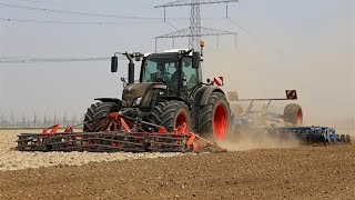 Black Beauty knocking clay into shape  Fendt 724 Vario  7m seedbed combination [upl. by Dyanna]